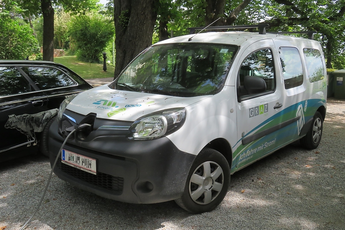 Renault Kangoo Elektro auf dem Schlossberg in Graz, 16.6.19