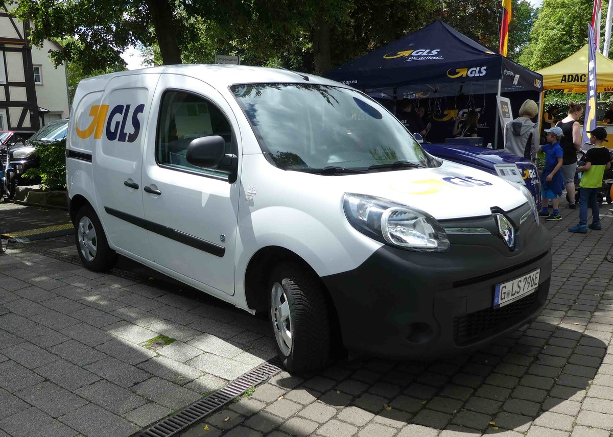 =Renault Kangoo von GLS, gesehen im Juni 2019 beim Hessentag in Bad Hersfeld