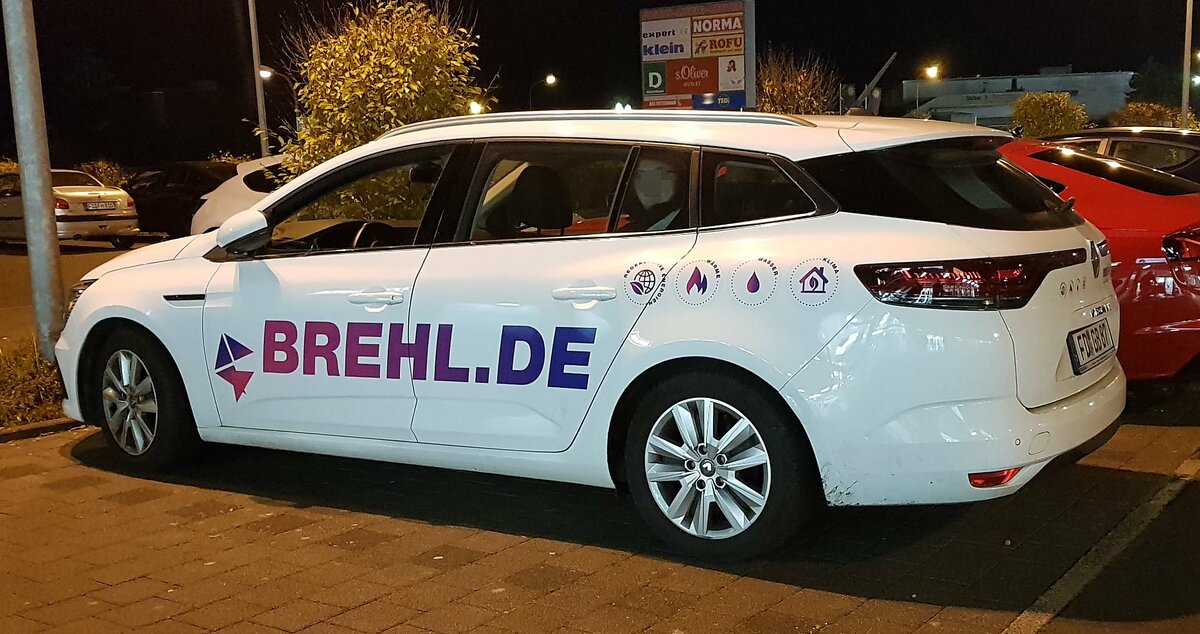 =Renault Megane als Werbeträger für die Firma BREHL.de, 11-2022
