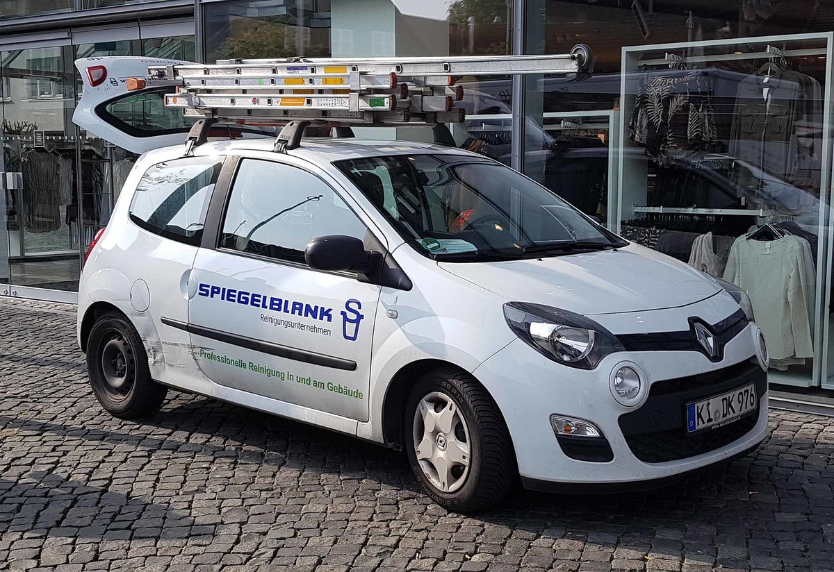 =Renault Twingo von SPIEGELBLANK unterwegs in Rendsburg im Mai 2019
