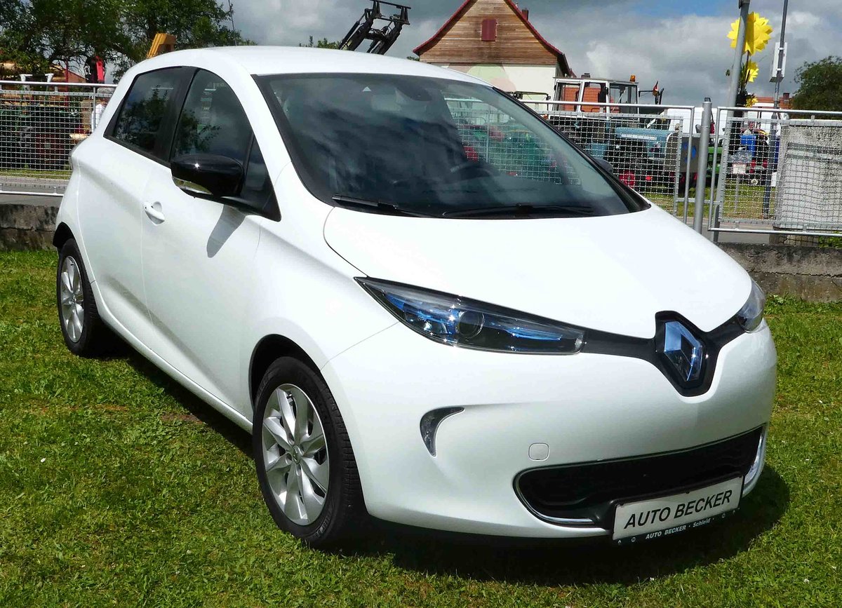 =Renault Zoe, gesehen beim Ortsjubiläum von Spahl im Juni 2017