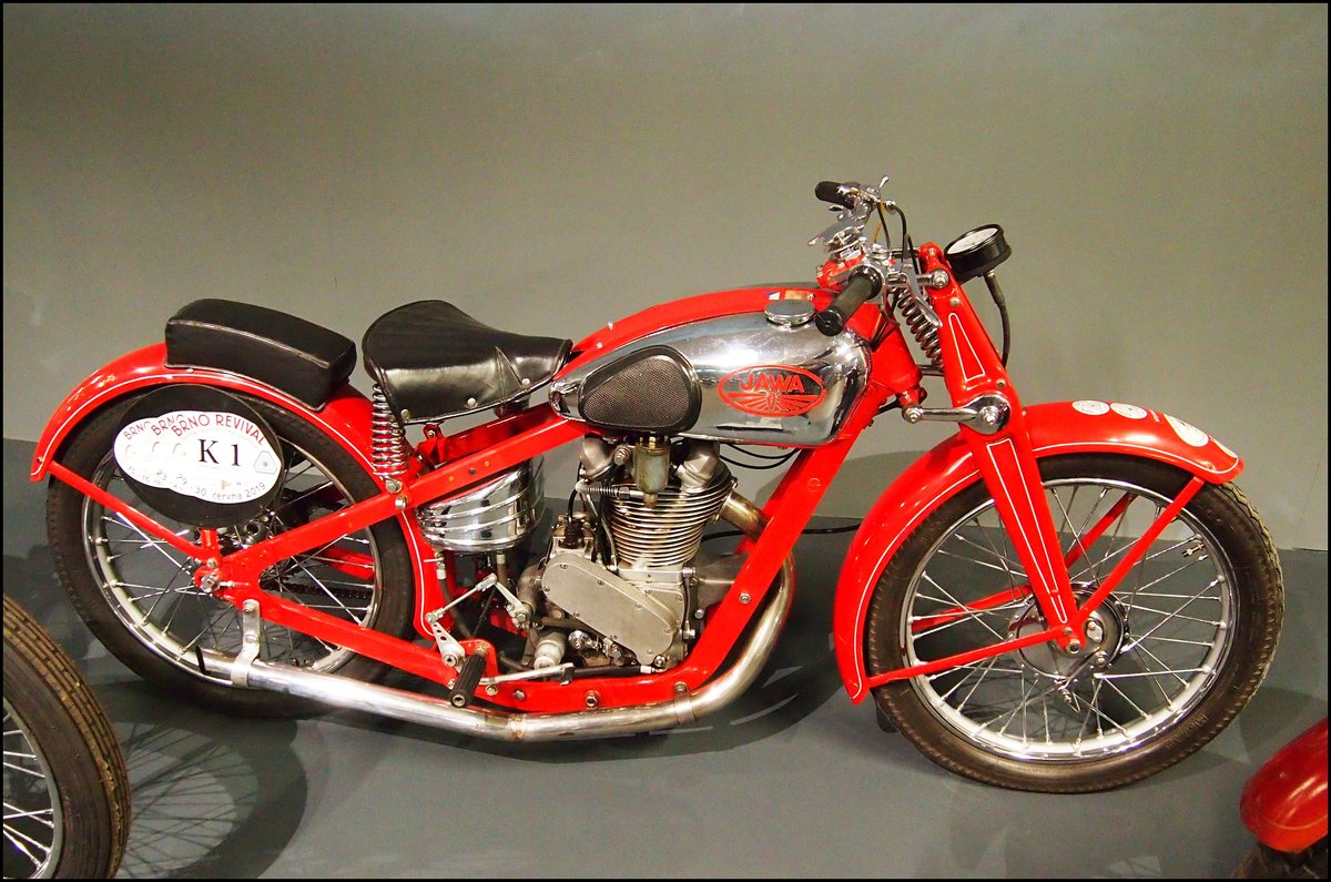 Rennmotorrad Jawa 175 OHV 1939, Sonderausstellung Jawa in Nationales Technisches Museum Prag am 8.1.2020