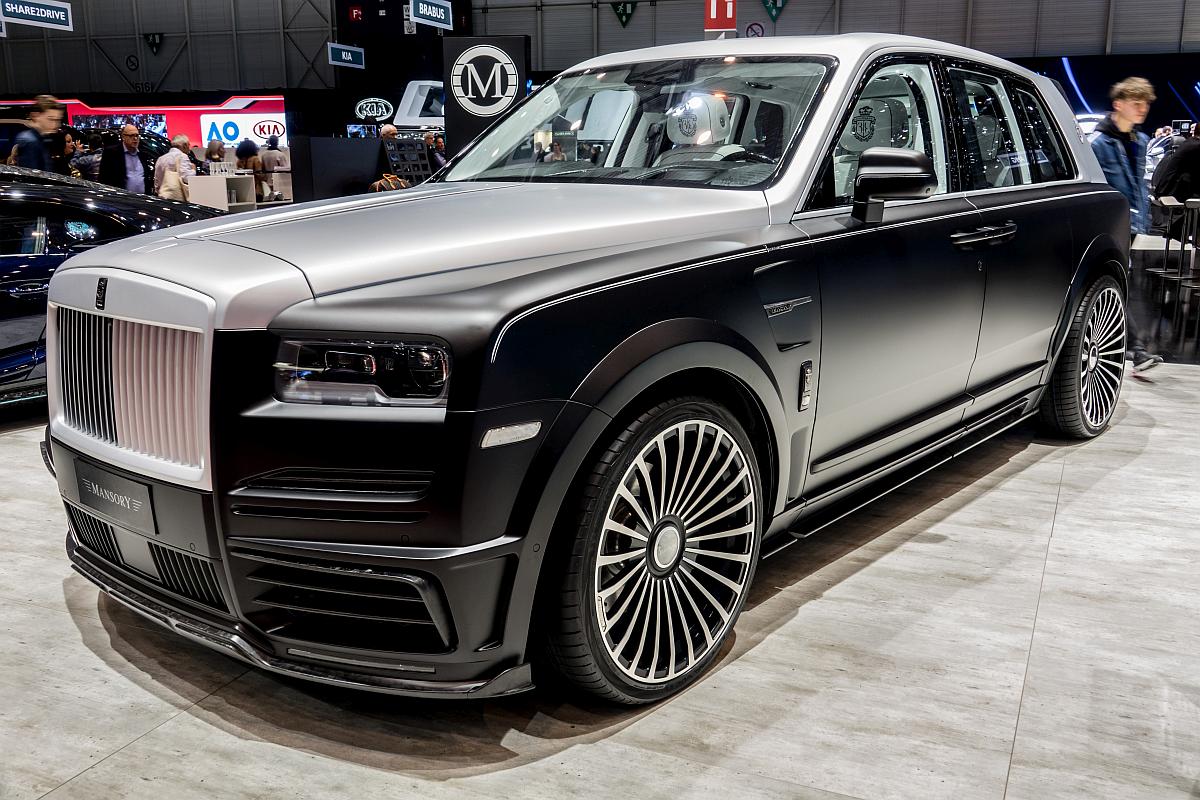 Rolls Royce Cullinan, tuning von Mansory. Foto: Autosalon Genf, 2019.