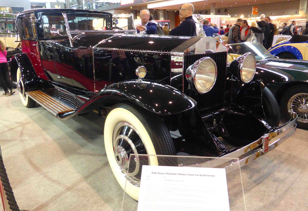=Rolls-Royce Phantom I Riviera Town Car, Bj. 1930, gesehen bei den Retro Classics in Stuttgart, 03-2019