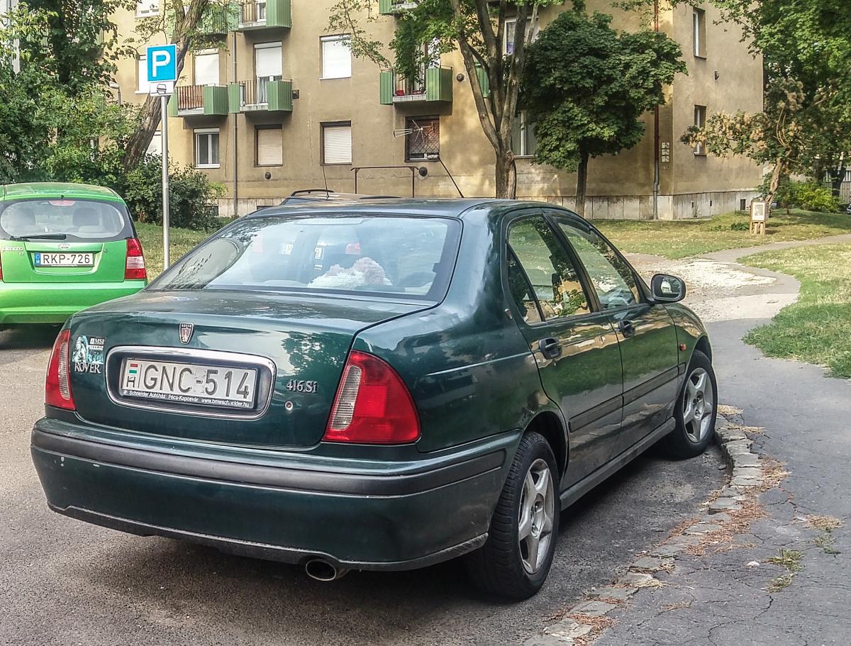 Rover 416 Si Rückansicht. Foto: Pécs (HU), August, 2019.