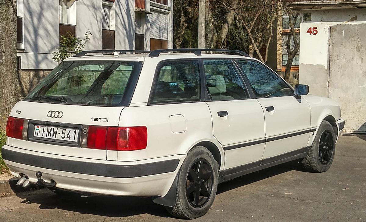 Rückansicht: Audi 80 B4 Avant. Foto: März, 2020.
