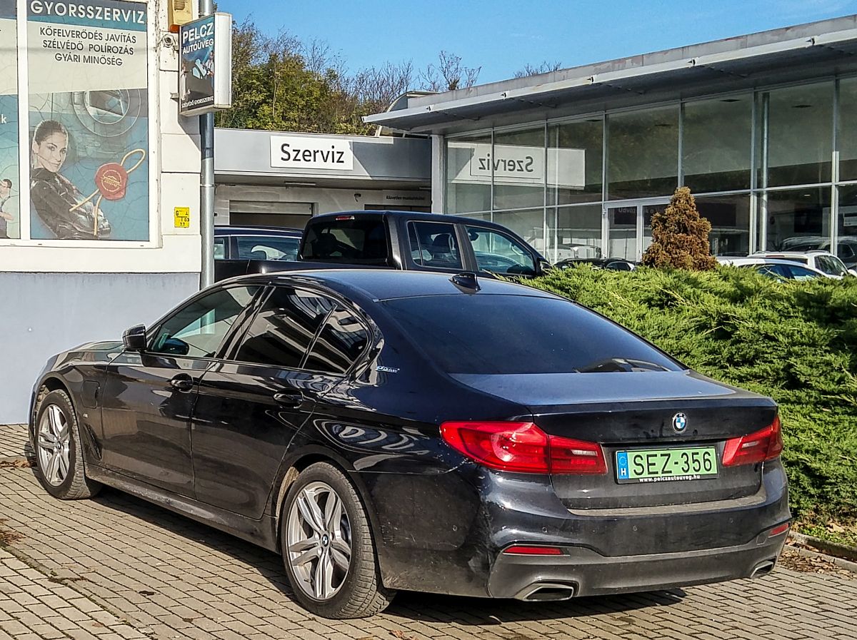 Rückansicht: BMW 5 F10 Plugin Hybrid. Foto: 11.2020.