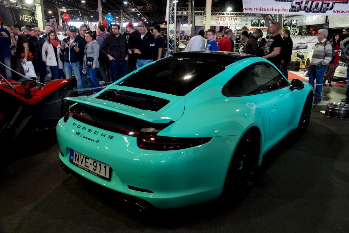 Rückansicht: Porsche 911 (Serie 991). Foto: AMTS, 03.2019, Budapest.