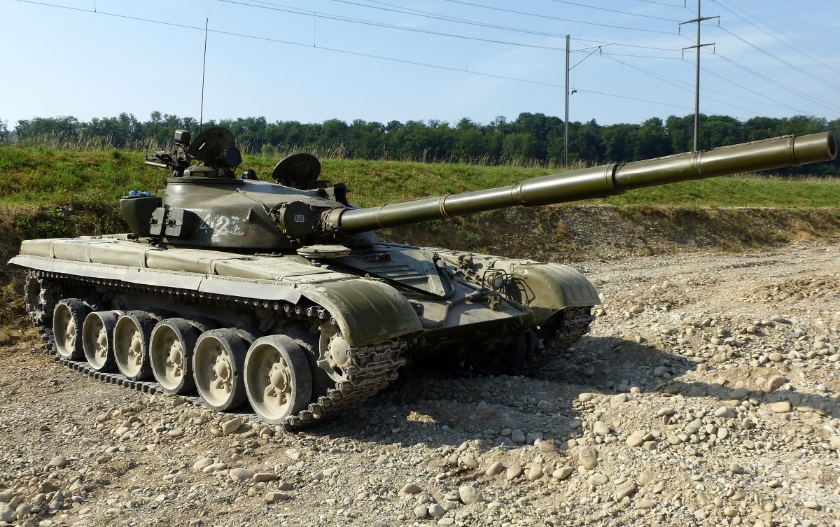 Russischer Kampfpanzer T72, zhlt mit ber 20.000 Stck zu den meistproduzierten Panzern weltweit, Schweizerisches Militrmuseum Full, 04.07.2015