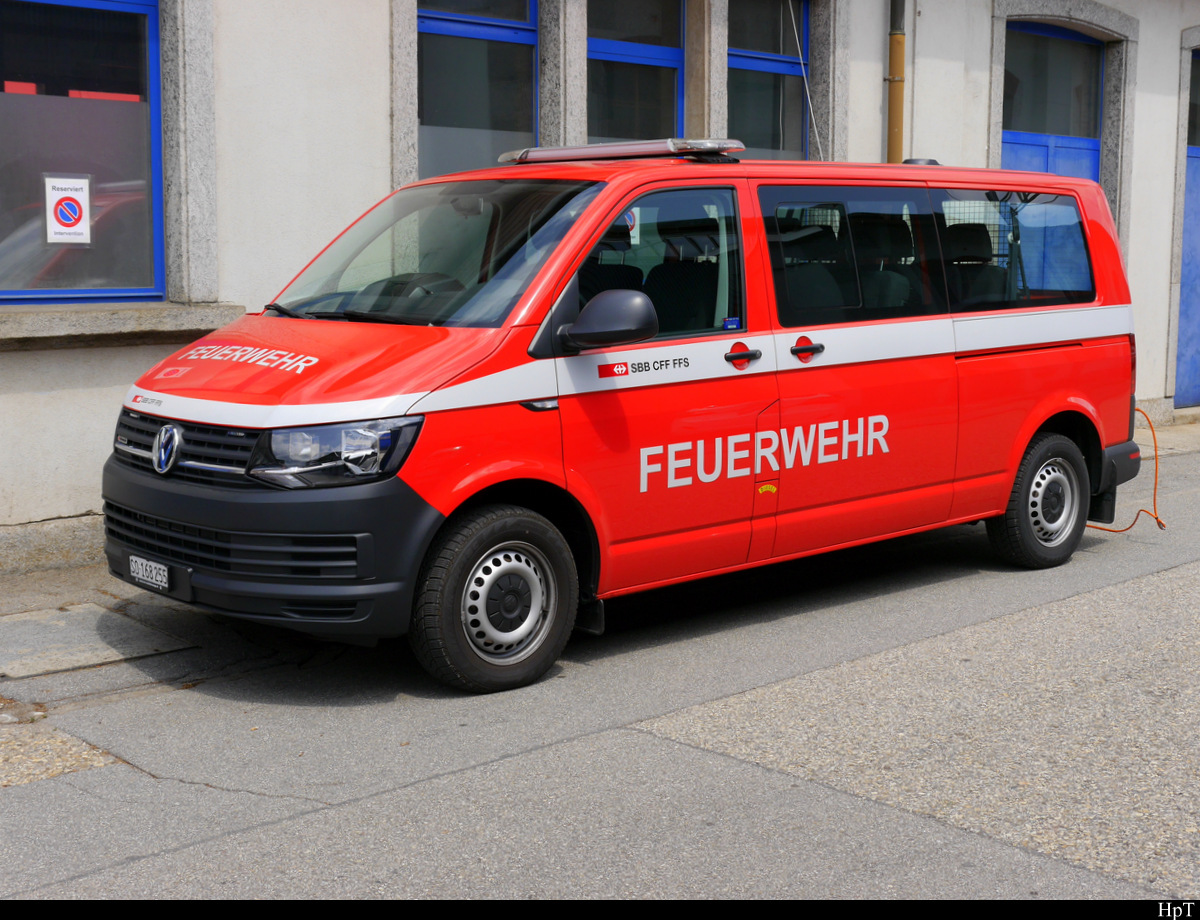 SBB - Einsatzwagen der SBB Feuerwehr ein VW Busin Olten am 13.07.2019