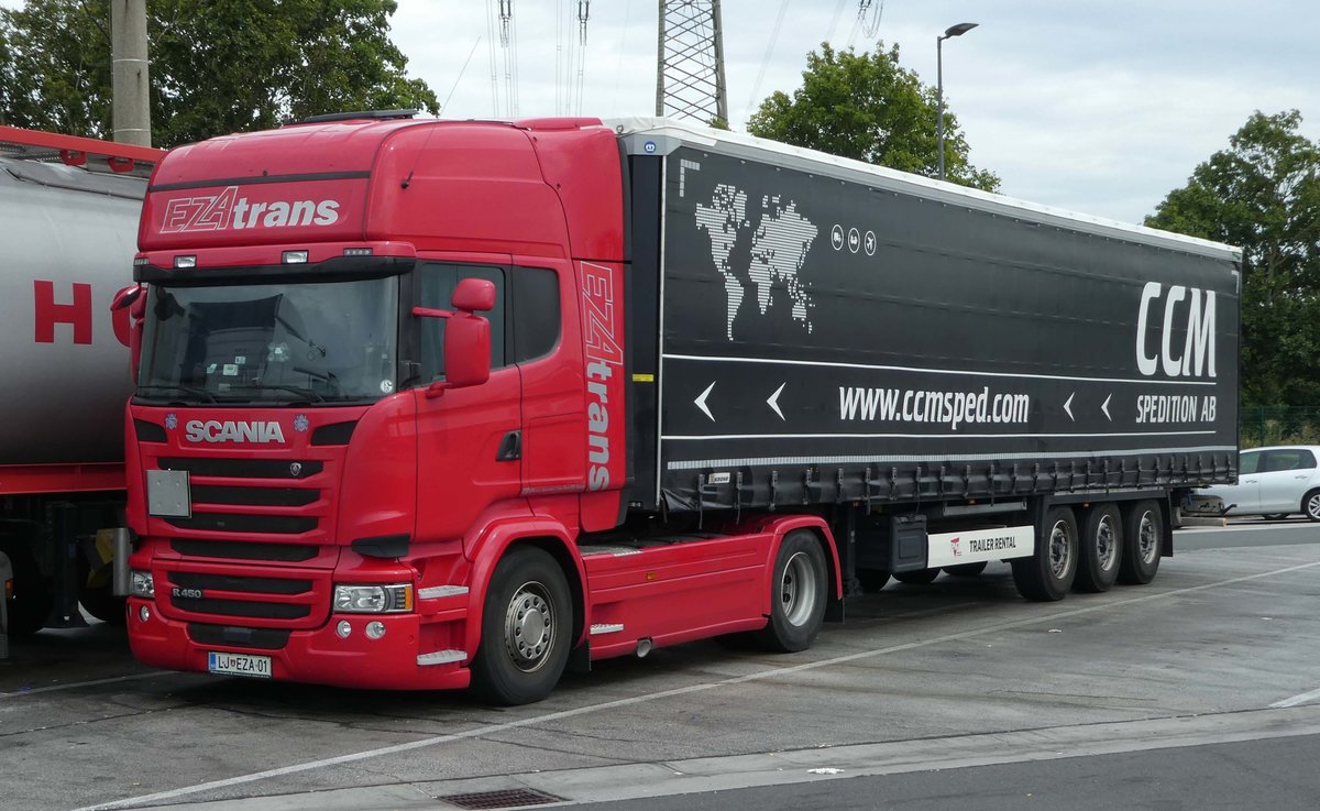 =Scania von FZAtrans rastet im August 2019 an der A 3