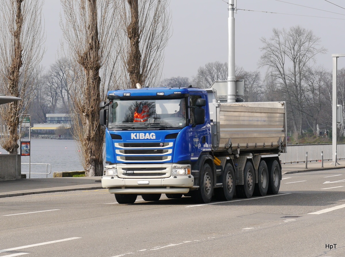 Scania G 450 Kipper unterwegs in Zürich am 11.03.2016