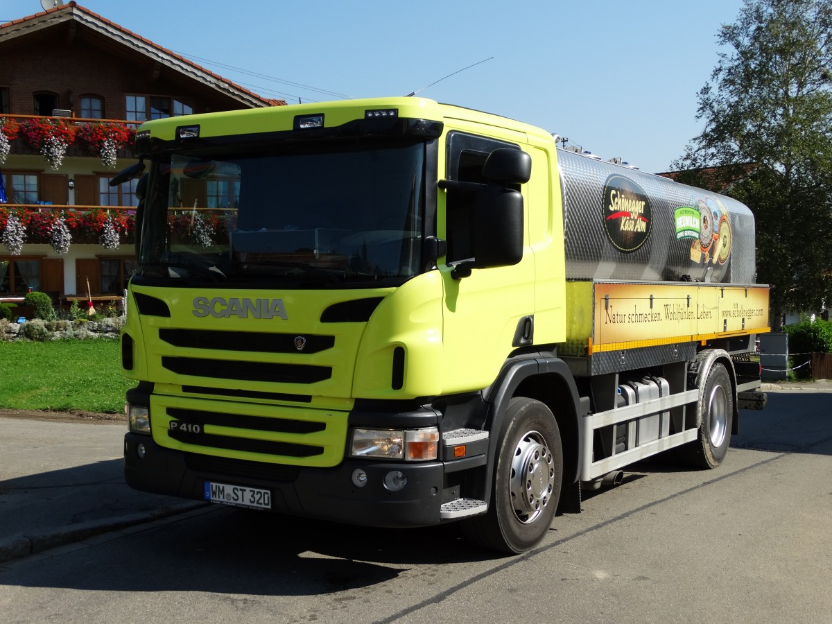 Scania Milchwagen am 13.08.15 in Fischen Allgäu 