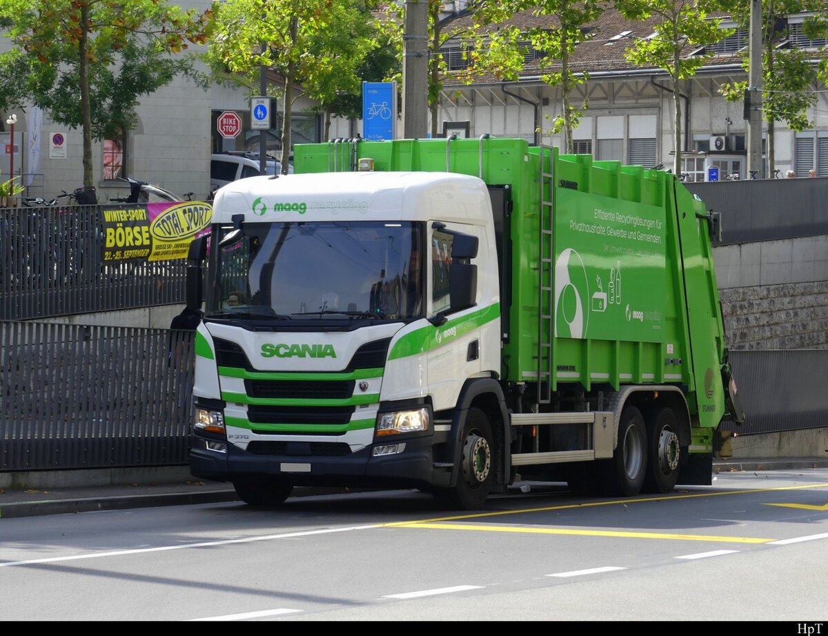 Scania P 370 Müllwagen unterwegs in Winterthur am 22.09.2021