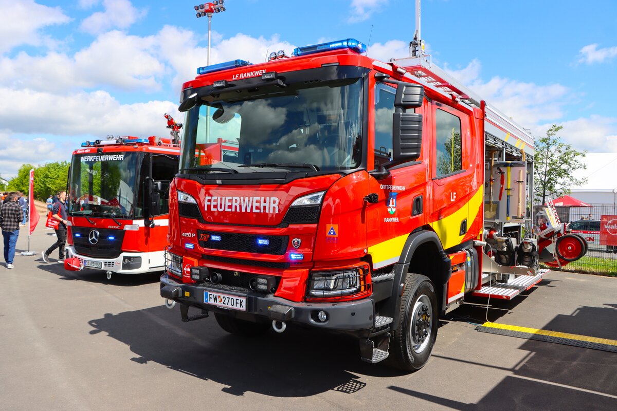 Scania P420 XT Feuerwehr Rankweil LF am 08.05.26 in Fulda auf der Rettmobil