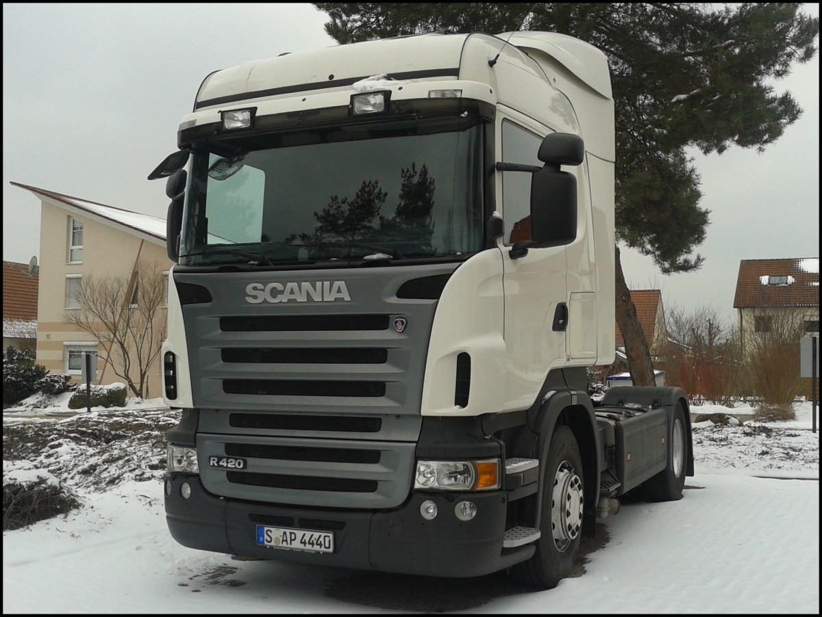 Scania Sattelzugmaschine in Welzheim am 27.03.2013