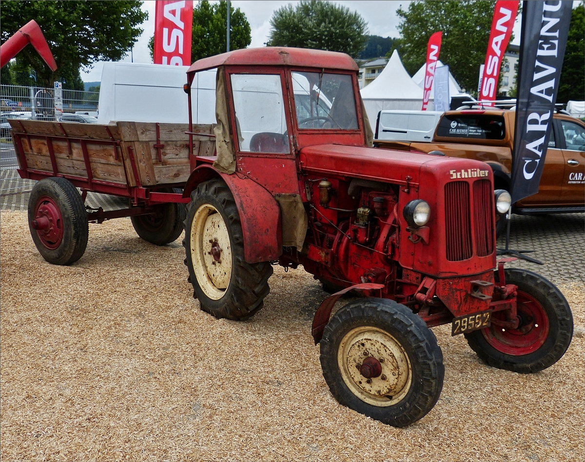 Schlter AS 22 Traktor, Bj. 1955, 22 Ps, war bei der Landwirtschaftsschau in Ettelbrck zu sehen. 07.07.2019