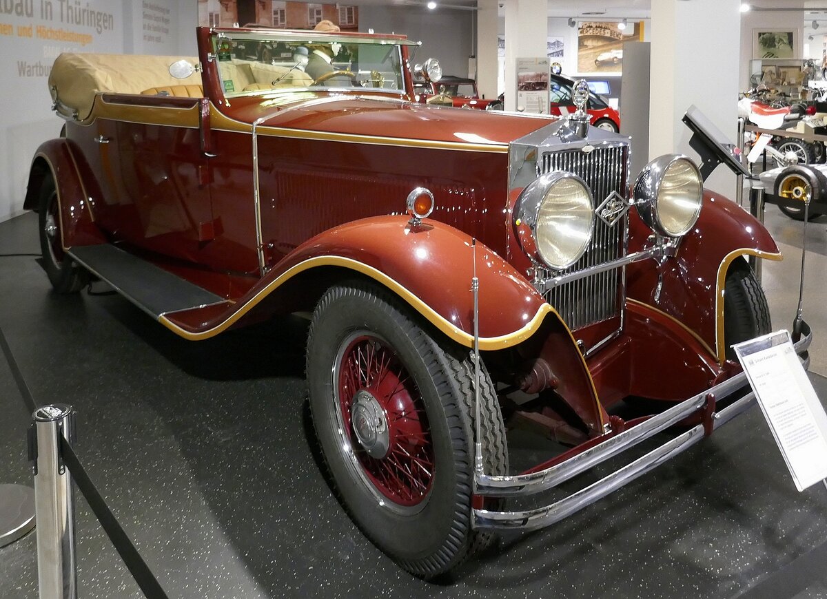 Simson Supra Typ A, von 1931-34 wurden 40 St�ck von dem Luxuswagen gebaut, 8-Zyl.Reihenmotor ,4673ccm, 90PS, Fahrzeugmuseum Suhl, April 2025