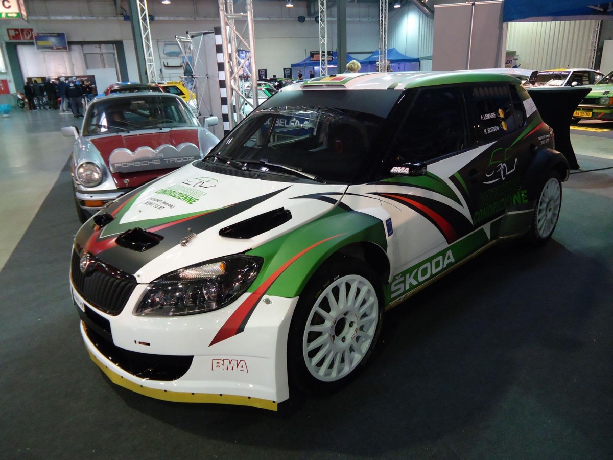 Skoda Fabia Super 2000 (Lemaire / Botson) auf der International Motor Show in Luxembourg, 22.11.2015