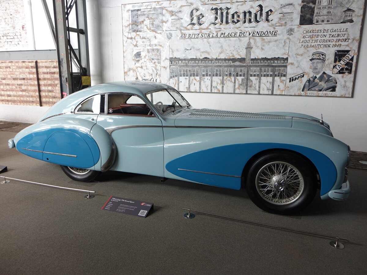 Talbot Lago T26 Grand Sport, Baujahr 1948, 6 Zylinder, 4482 Cm, 200 Ps, Nationales Automuseum The Loh Collection (27.06.2026)