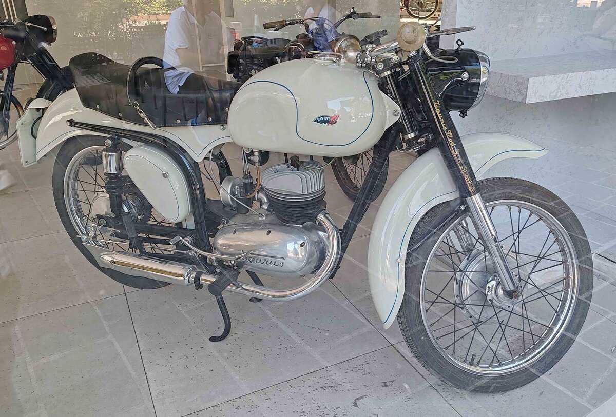 =Taurus steht in einem Schaufenster einer Gardaseegemeinde, 09-2025