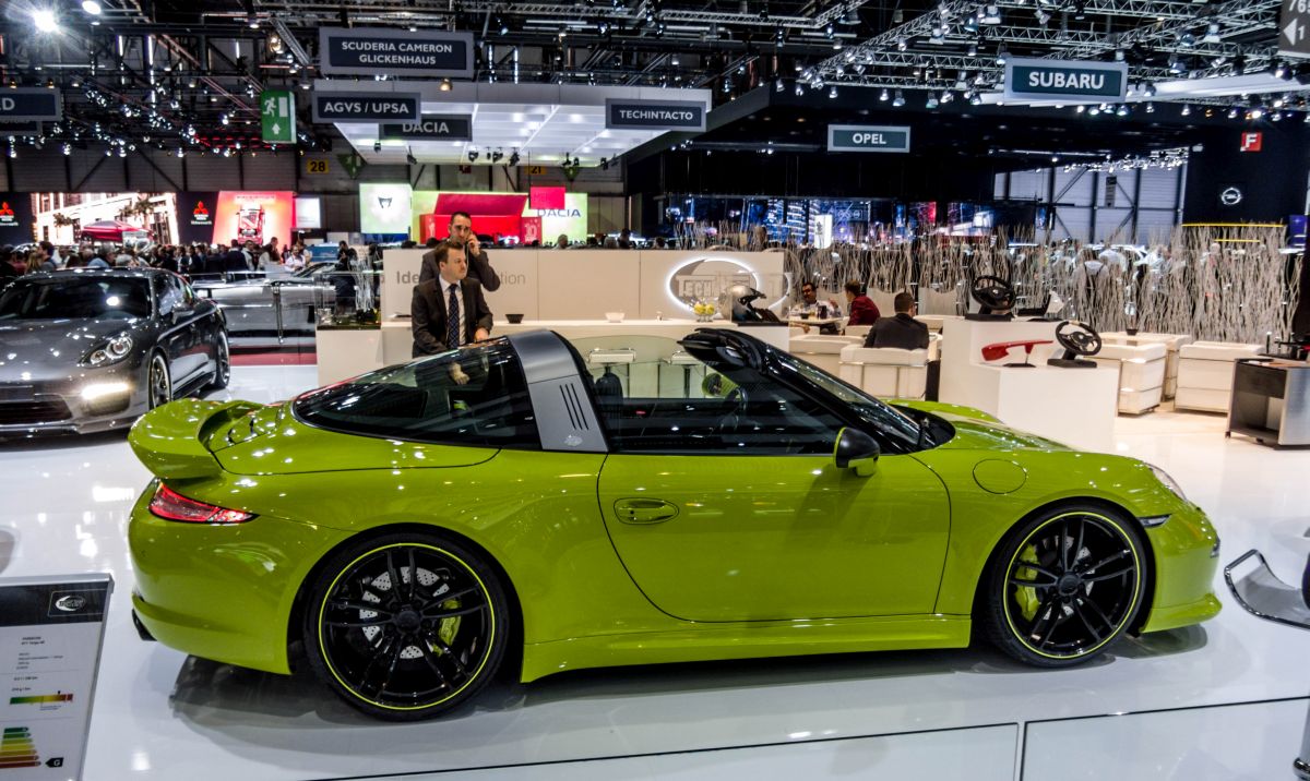 Techart Porsche 911 Targa (991 Series), fotografiert auf dem Autosalon genf 2015