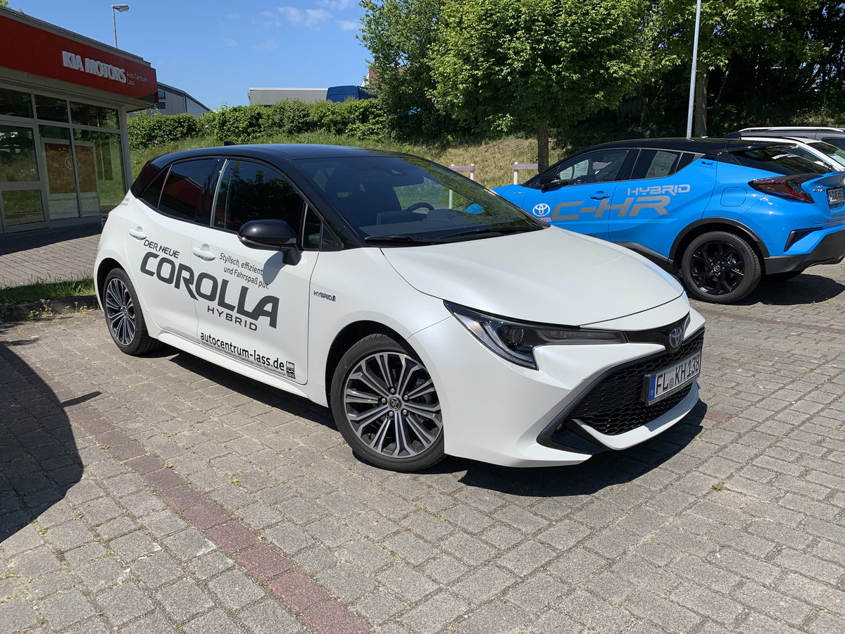 Toyota Corolla 1,8 Hybrid Club mit Stufenlosem Automatikgebtriebe. Baujahr: 2019.
Aufnahme: 30. Maj 2020.