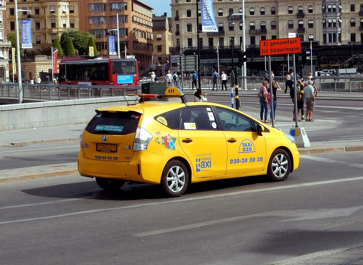 Toyota Corolla Verso als Taxi in Stockholm am 21.05.18