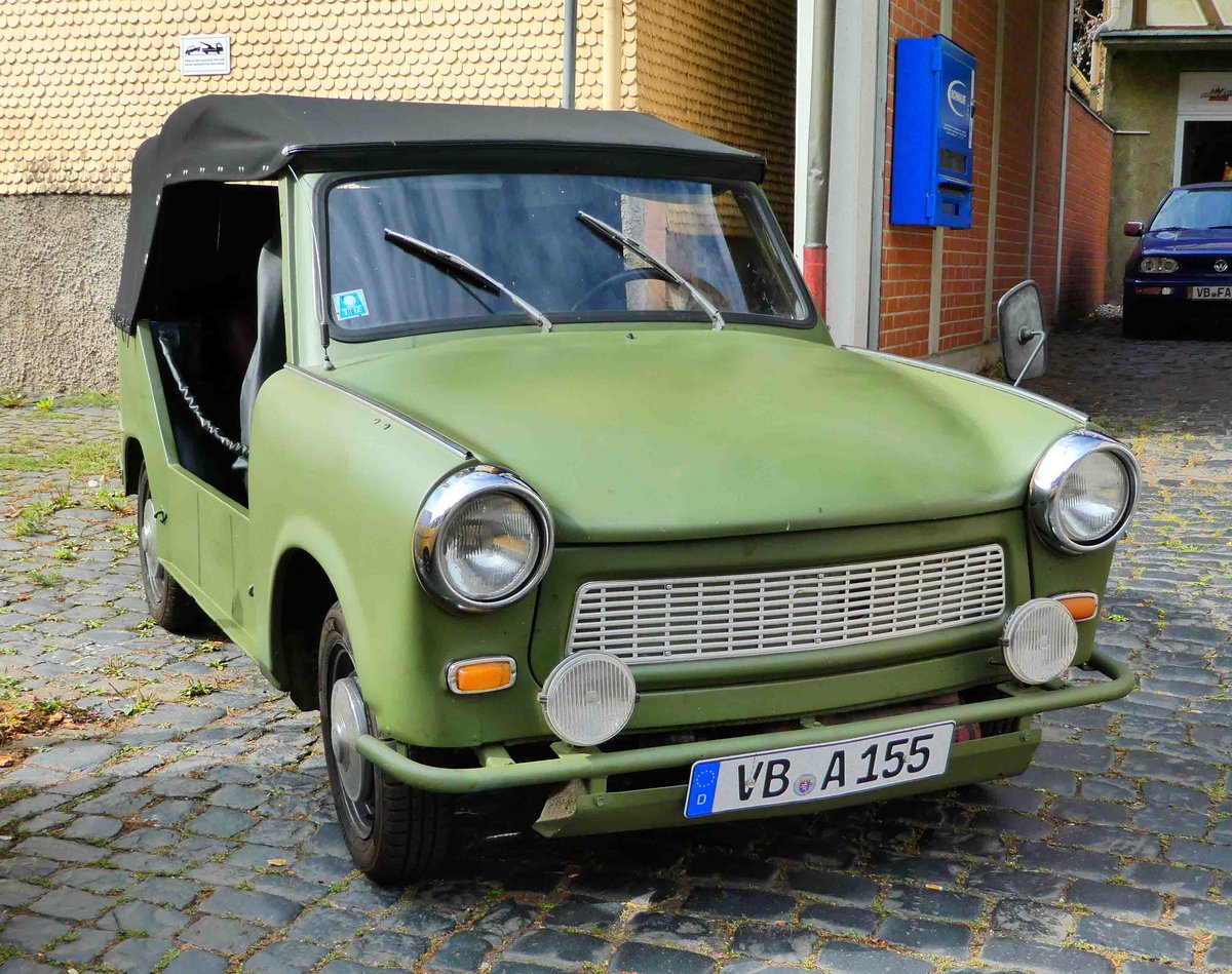 =Trabant 601 S, ausgestellt beim Sockenmarkt in Lauterbach, 09-2018