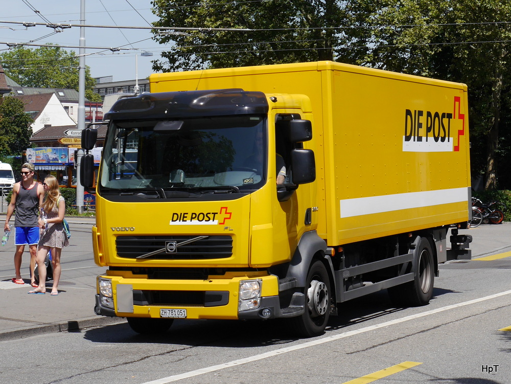 Volvo FL unterwegs in der Stadt Zürich am 19.07.2014