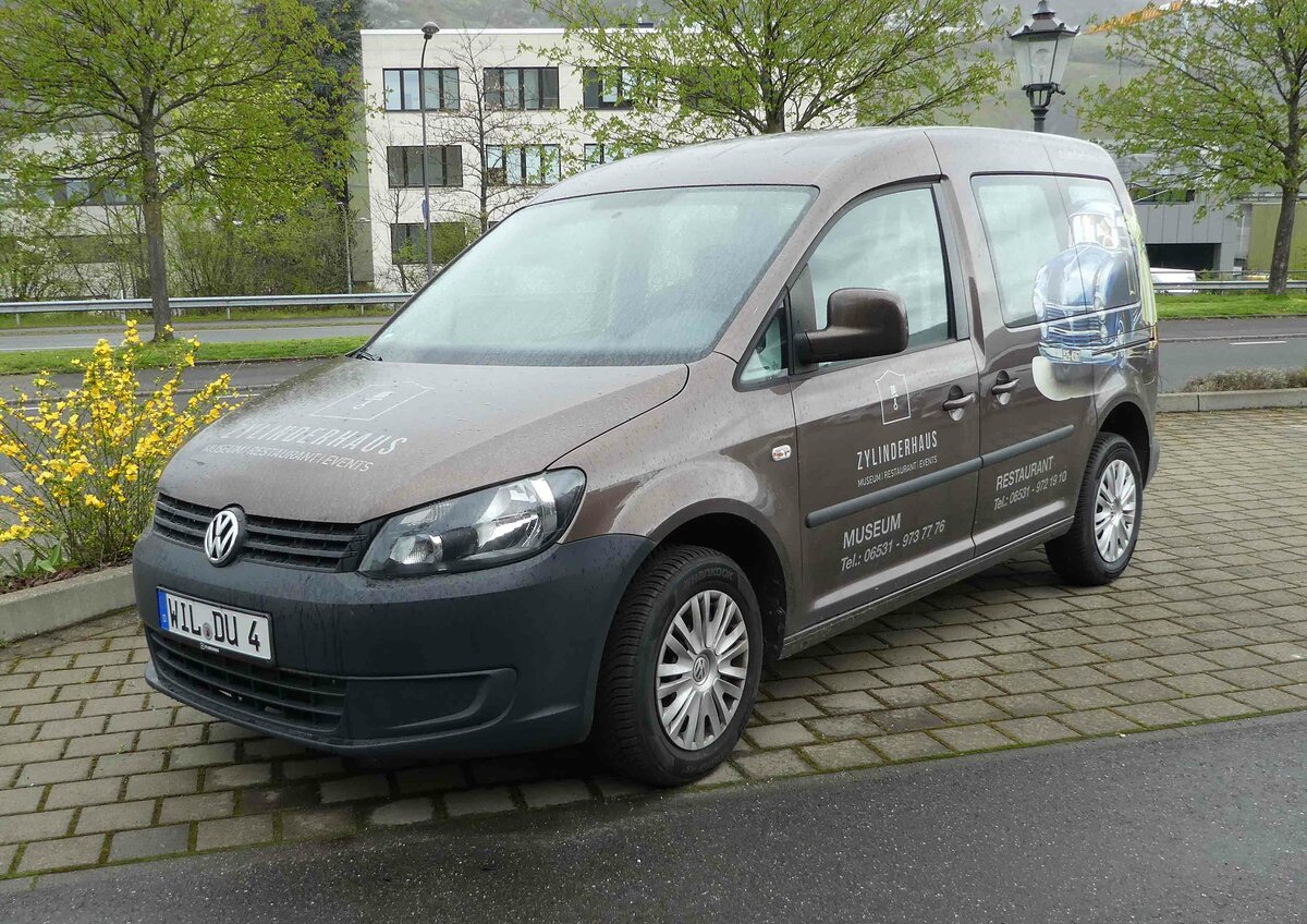 =VW Caddy als Werbemobil für das Zylinderhaus in Bernkastel-Kues, 04-2023