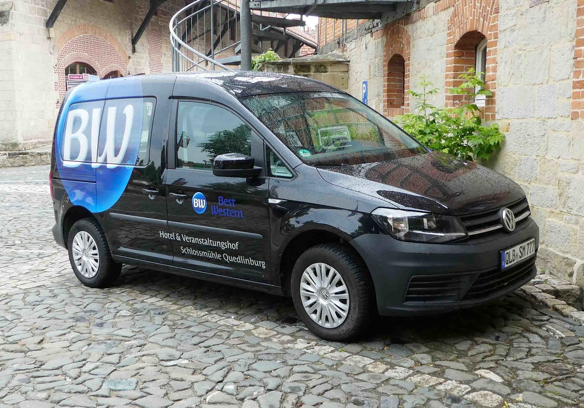 =VW Caddy vom Best Western Hotel Schlossmühle Quedlinburg, Mai 2018