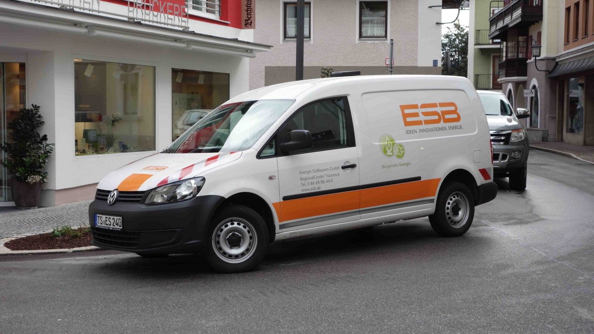 VW Caddy der Firma ESB, gesehen in Berchtesgaden im Juli 2015