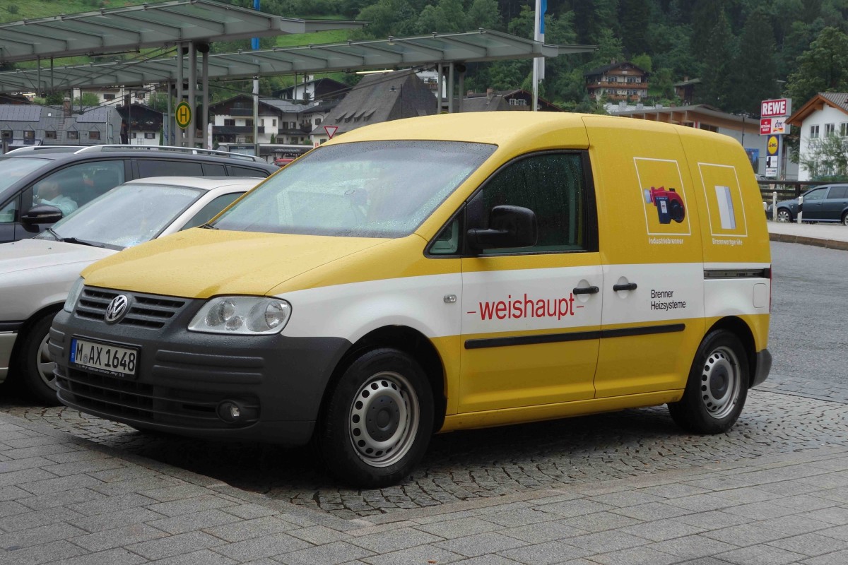 VW Caddy der Firma WEISSHAUPT, gesehen in Berchtesgaden im Juli 2015