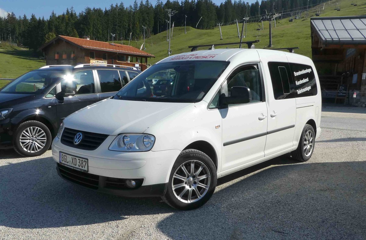 =VW Caddy von Sebold und Resch steht im September 2018 in Bischofswiesen
