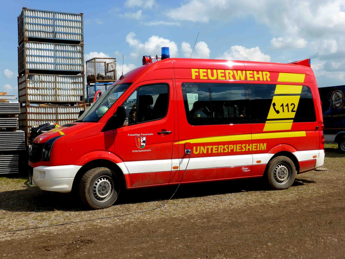 VW Crafter der Feuerwehr Unterspiesheim, eingesetzt beim FENDT-Feldtag in Wadenbrunn im August 2014