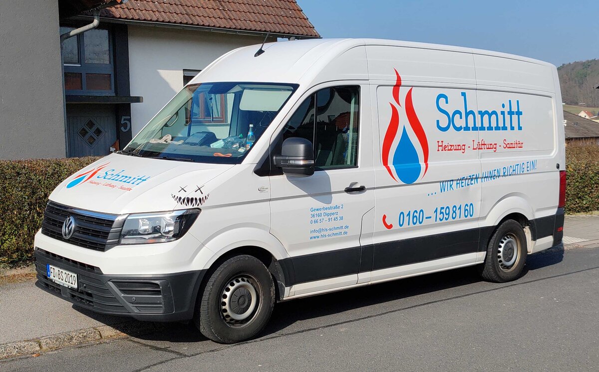 =VW Crafter II, gesehen im M�rz 2026 in Petersberg-Marbach