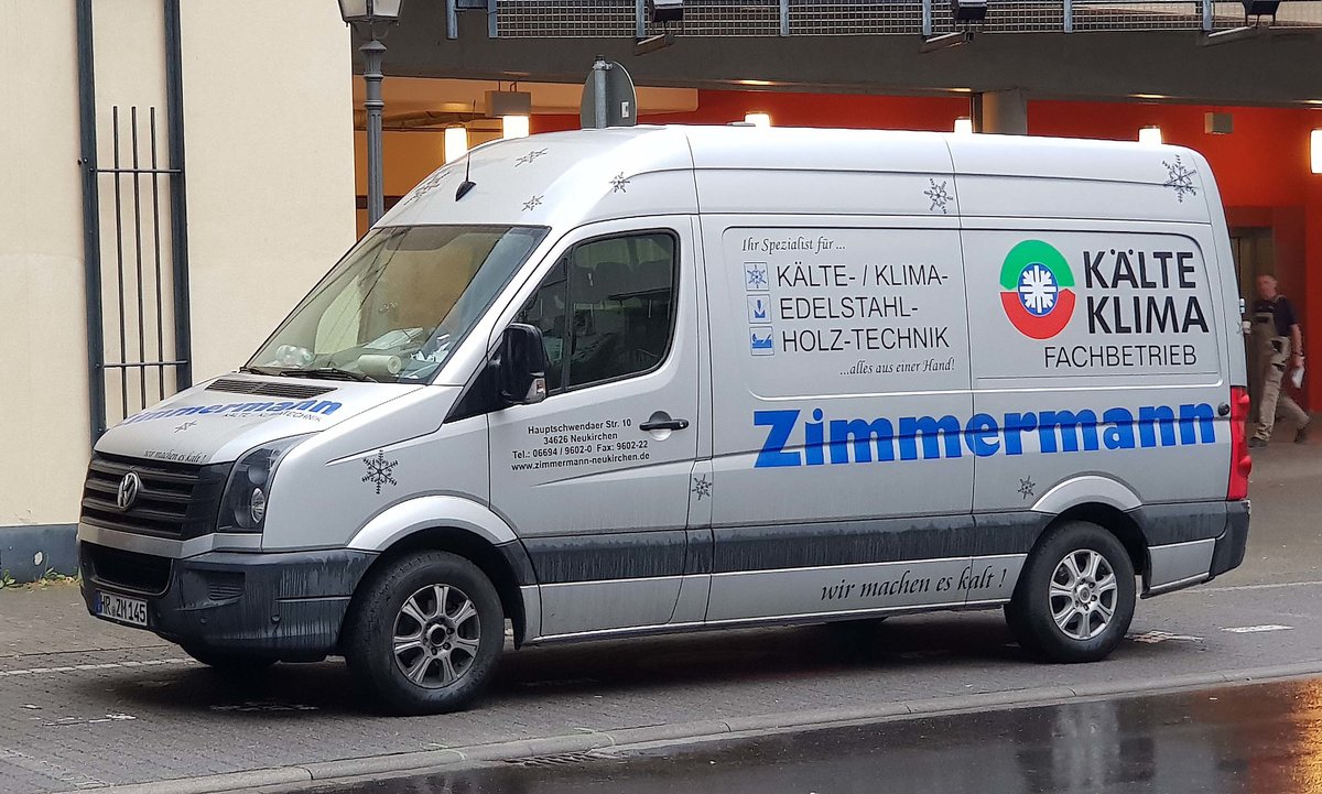 =VW Crafter von Kältetechnik ZIMMERMANN steht im August 2020 in Hünfeld