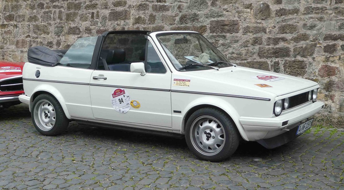 =VW Golf Cabrio, Bj. 1983, unterwegs in Fulda anl. der SACHS-FRANKEN-CLASSIC im Juni 2019