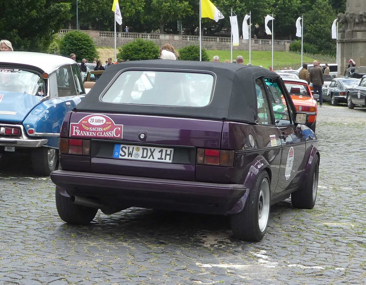 =VW Golf Cabrio, Bj. 1984, 1781 ccm, 112 PS, unterwegs in Fulda anl. der SACHS-FRANKEN-CLASSIC im Juni 2019