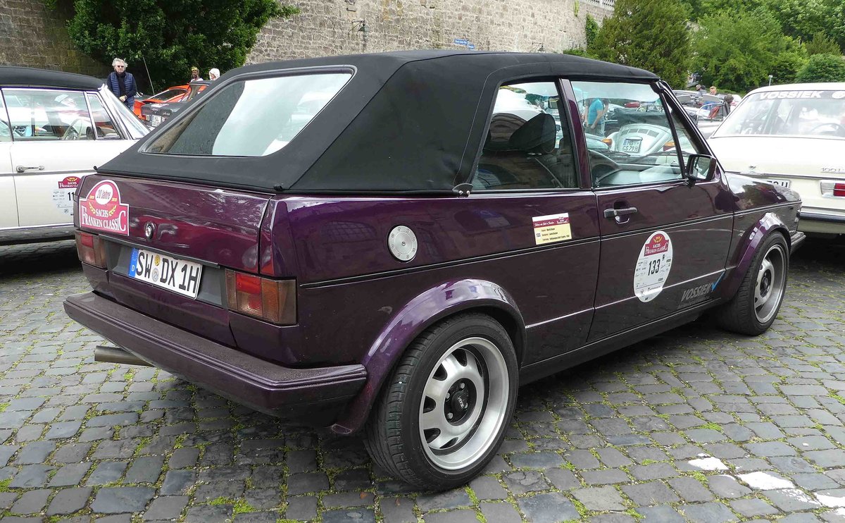 =VW Golf Cabrio, Bj. 1984, 1781 ccm, 112 PS, steht in Fulda anl. der SACHS-FRANKEN-CLASSIC im Juni 2019
