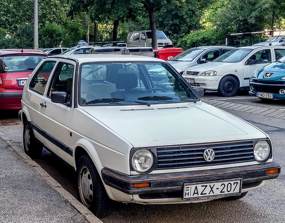VW Golf Mk2, fotografiert in Pécs (Ungarn) in August 2019.