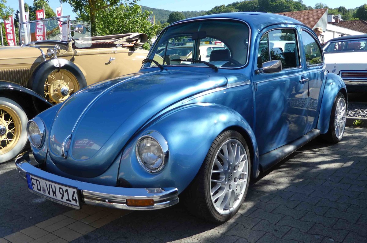 =VW Käfer 1303, Bj. 1972, 2200 ccm, 136 PS, gesehen bei der Oldtimerveranstaltung der  Alten Zylinder  in Hilders, Juni 2019