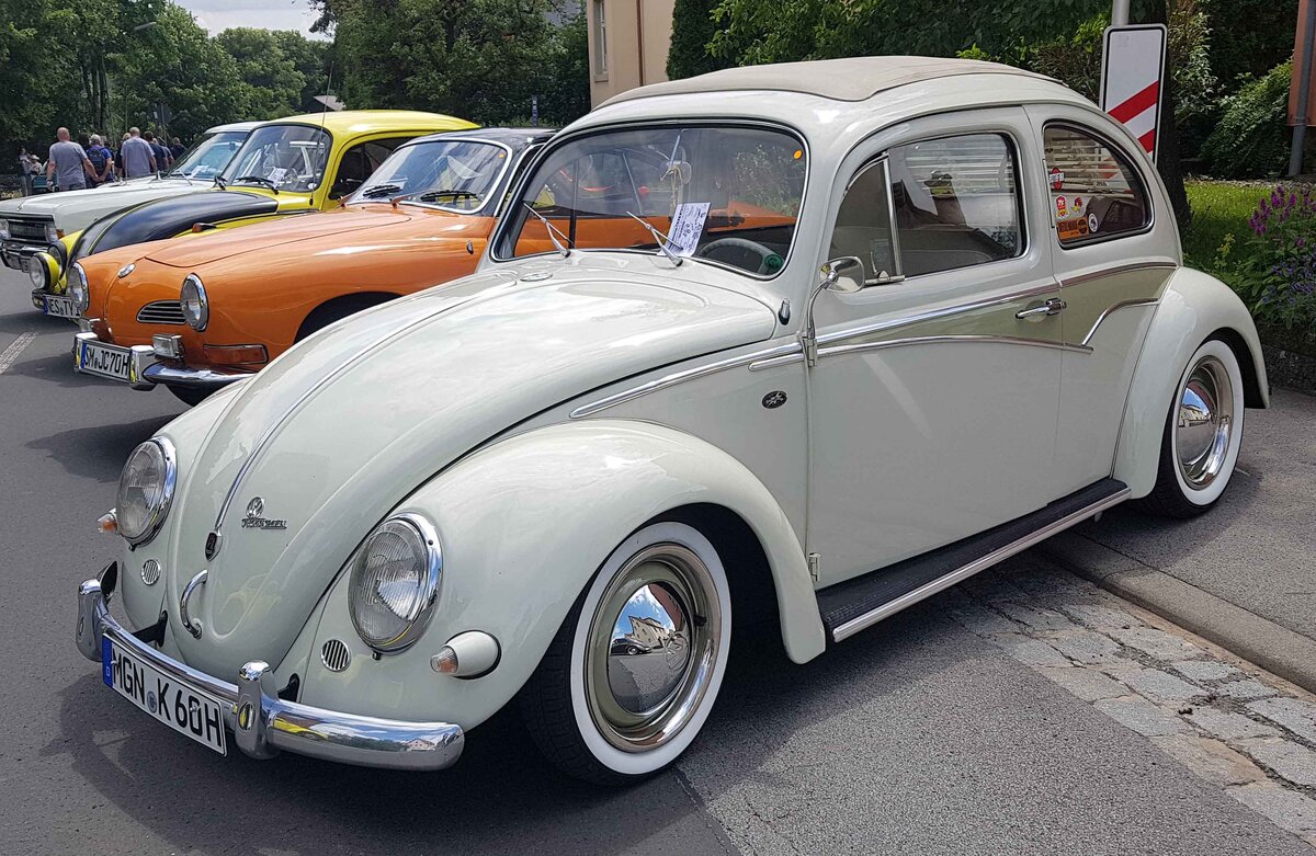 =VW Käfer, ausgestellt bei den Fladungen Classics 2023 im Juli 23