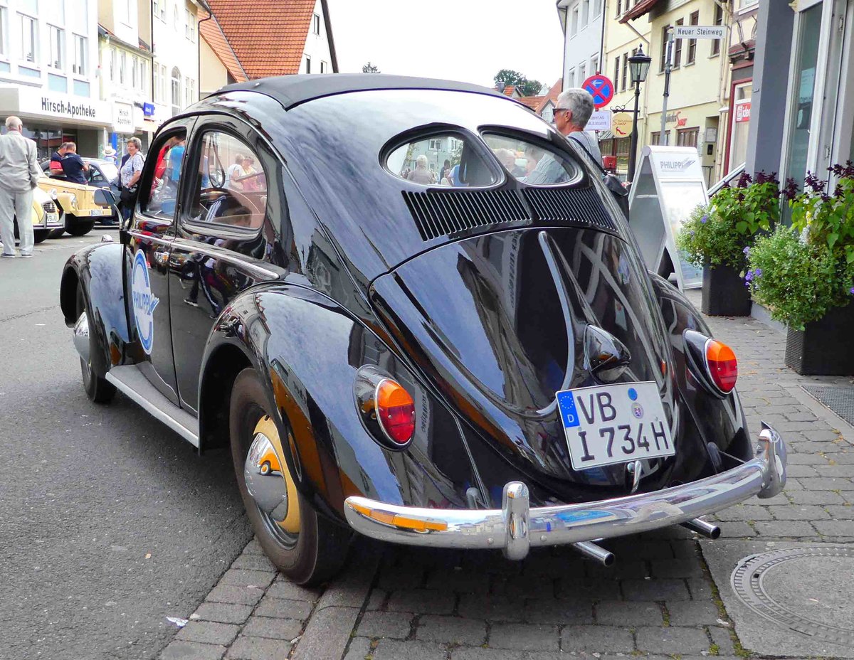 =VW Käfer, ausgestellt beim Sockenfest in Lauterbach, 09-2018
