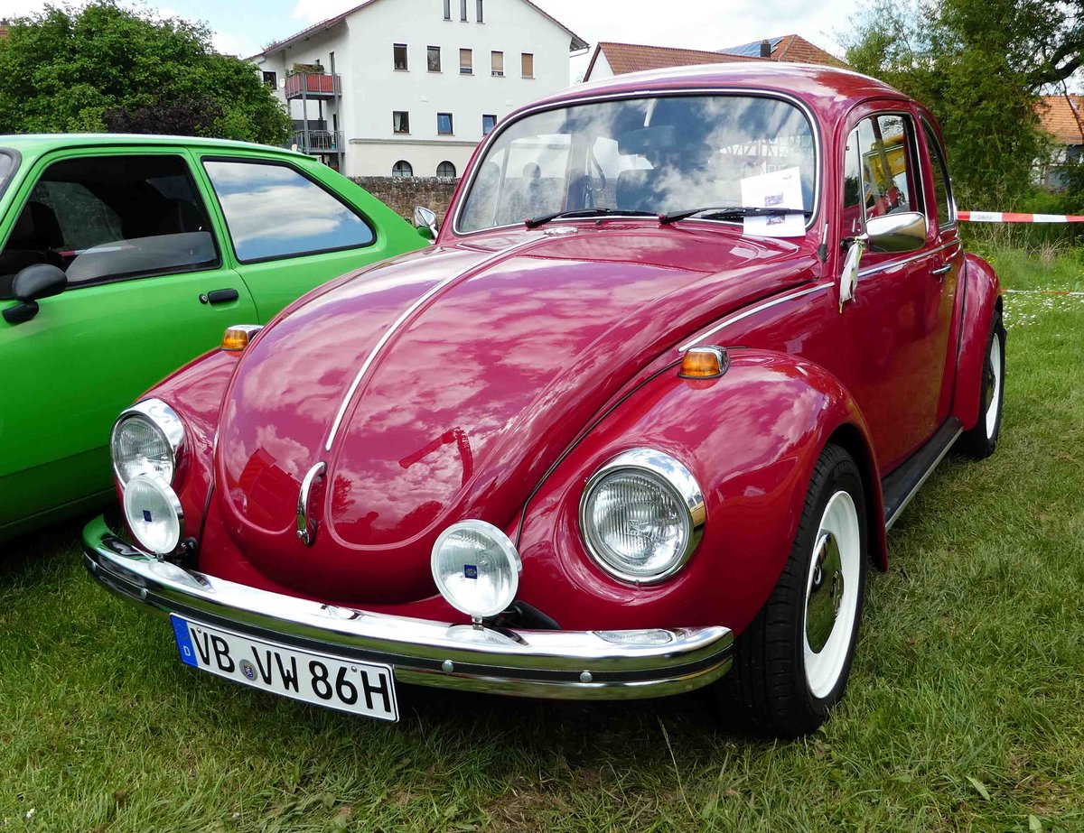 =VW Käfer, ausgestellt im Mai 2017 in der Burgenstadt Schlitz