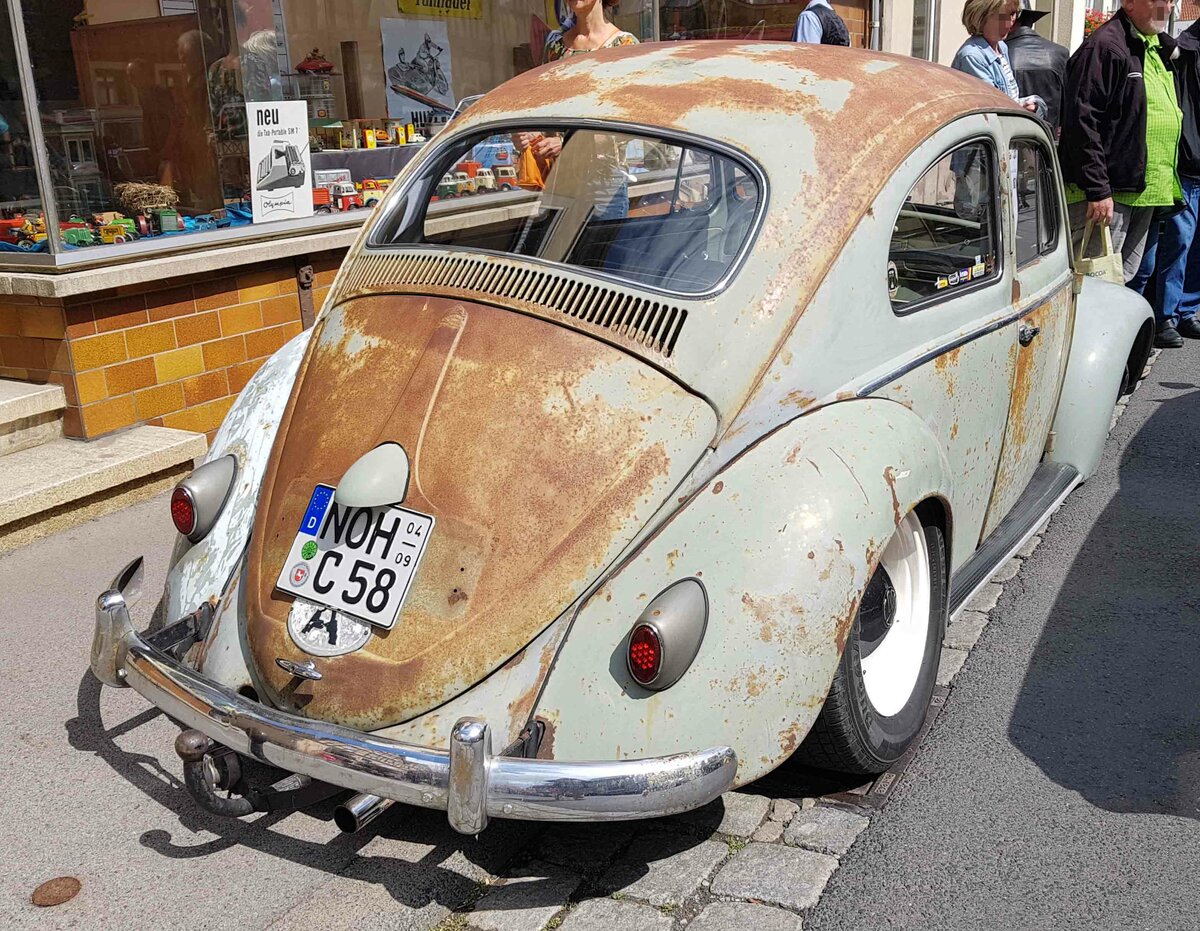 =VW Käfer, Bj. 1958, gesehen bei den Fladungen Classics 2023 im Juli 23