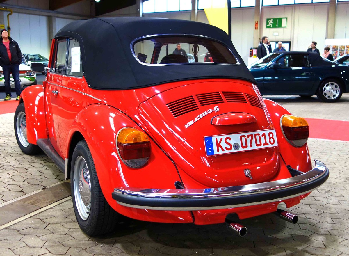 =VW Käfer Cabrio, fotografiert bei der Technorama Kassel im März 2017