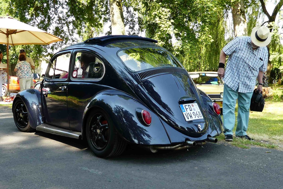 =VW Käfer, gesehen bei Blech & Barock im Juli 2018 auf dem Gelände von Schloß Fasanerie bei Eichenzell