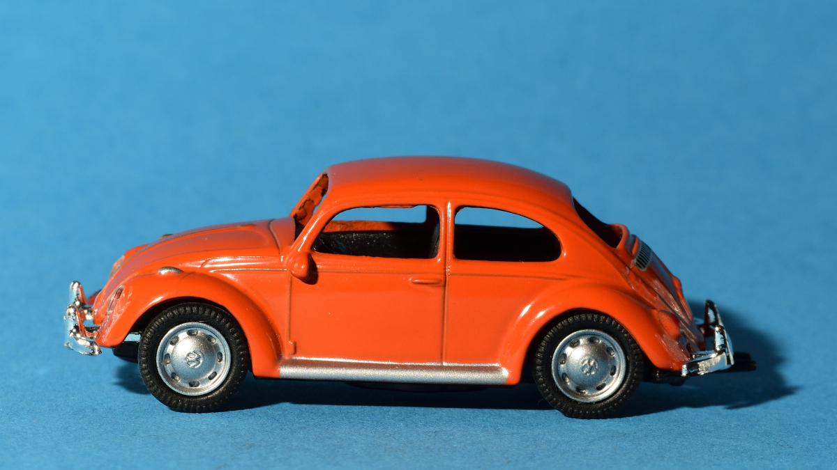 VW Käfer, Schuco 1:87, ohne  Fenster Einsatz , Diecast Modell, Aufnahme 4.11.2020